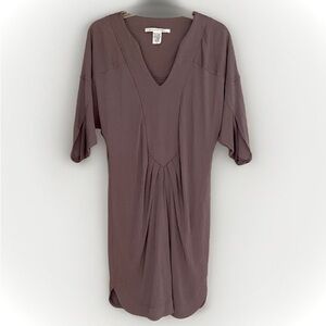 Vintage Diane Von Furstenberg Mauve Silk Viscose Dress - Size 4 EUC